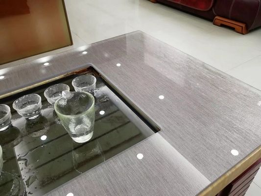 Grey Tabletop Toughened Multilayer Fabric lamellierte Glasplatten
