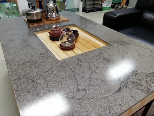 Grey Tabletop Toughened Multilayer Fabric lamellierte Glasplatten
