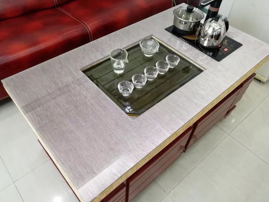 Grey Tabletop Toughened Multilayer Fabric lamellierte Glasplatten