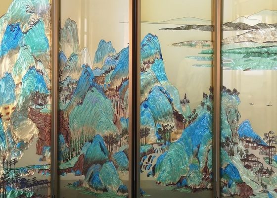 malen stilvolles Wandgemälde 2440x1830mm des Schirm-3D Glas-Splashback