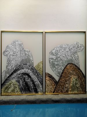 malen stilvolles Wandgemälde 2440x1830mm des Schirm-3D Glas-Splashback