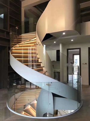 Transparente Frameless Balustrade kurvte lamelliertes Glas