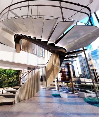 Transparente Frameless Balustrade kurvte lamelliertes Glas