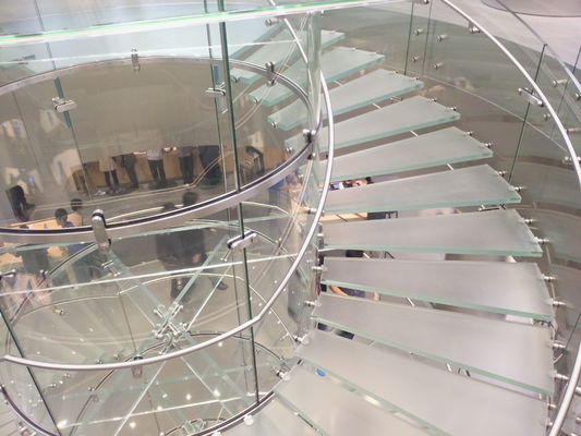 Transparente Frameless Balustrade kurvte lamelliertes Glas