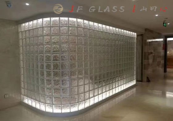 Architektonischer bewölkter fester 50mm Wand-Ziegelstein Klarglas-8x8x4