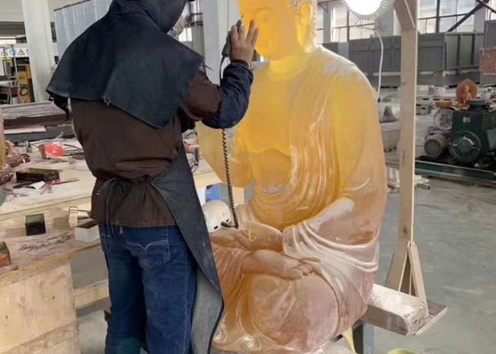 Dekorativer traditioneller schnitzender Buddha Liu Li Glass Art
