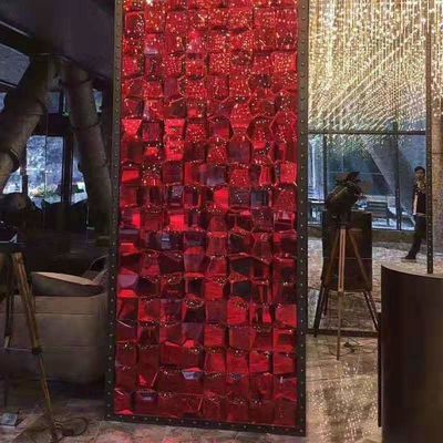 Rotes Rose Ornaments K9 Buntglas-Handwerk Suncatchers 3D