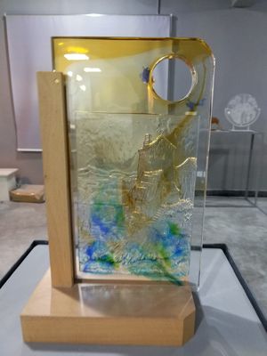 Kleiner Blasen-Dekorations-Leuchter Liuli Crystal Art Glass